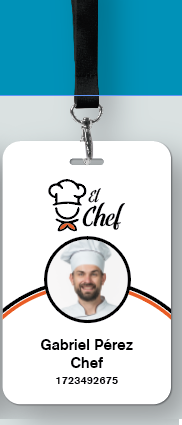 Tarjetas de Identificación con cinta negra